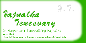 hajnalka temesvary business card